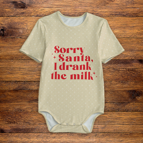Sorry Santa Onesie Front