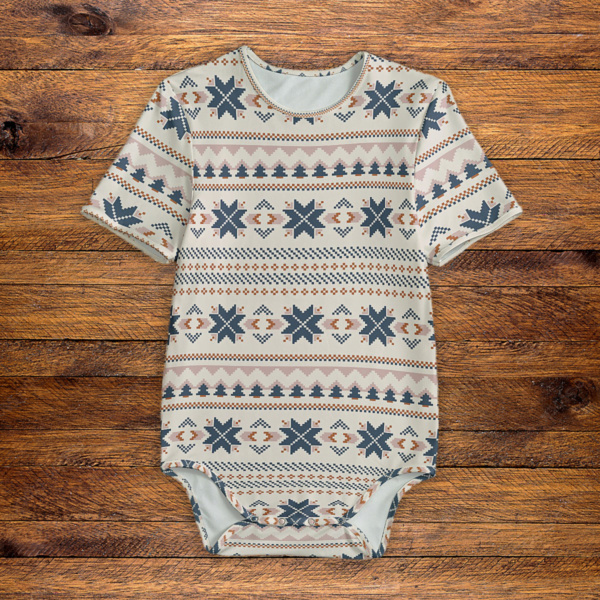 Winter Boho Sweater Full Onesie Front Mockup