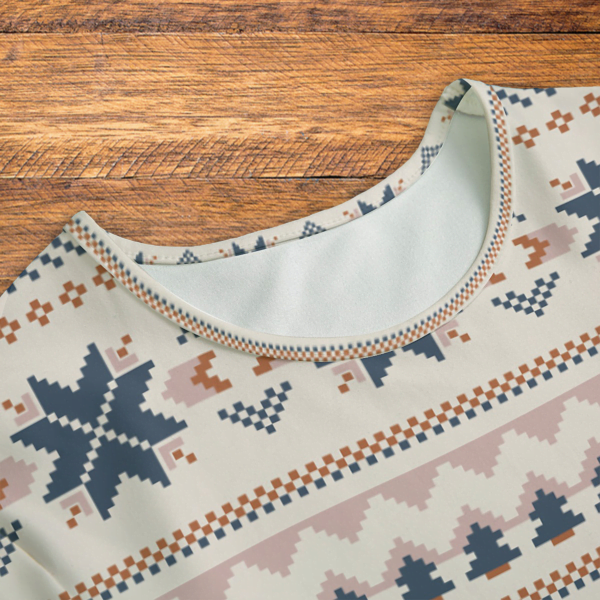 Winter Boho Sweater Full Onesie Neck