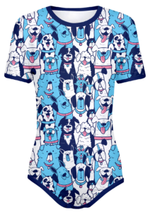 ABDL Adult Snap-Crotch Bodysuit Dog Onesie