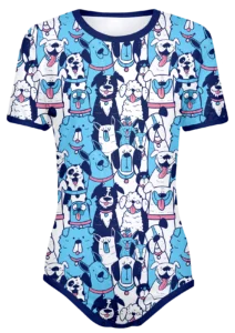 ABDL Adult Snap-Crotch Bodysuit Dog Onesie
