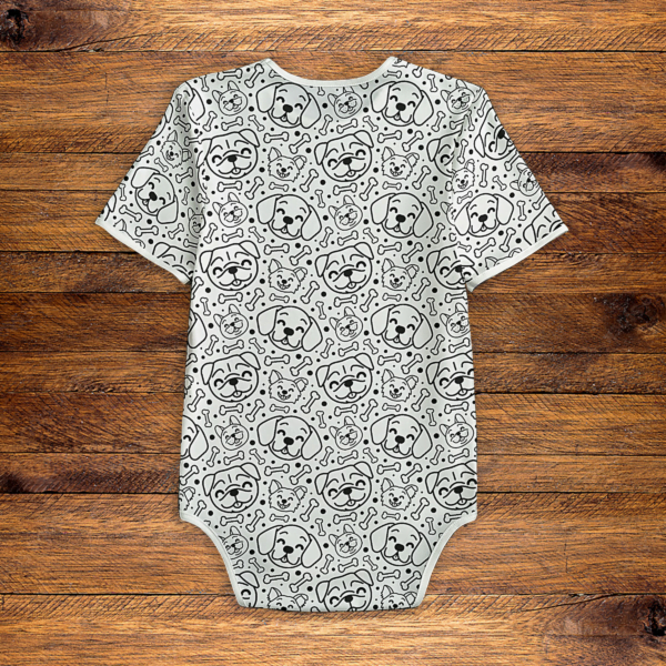 Dogs and Bones White Onesie Back