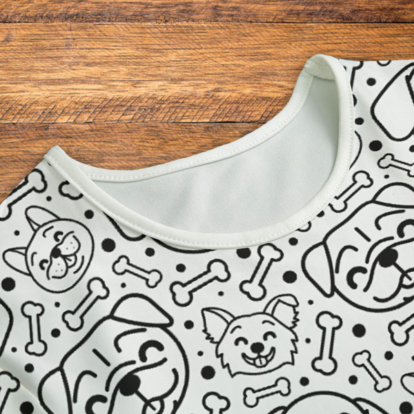 Dogs and Bones White Onesie Neck