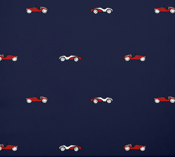 Vintage Race Cars Blue Onesie Fabric