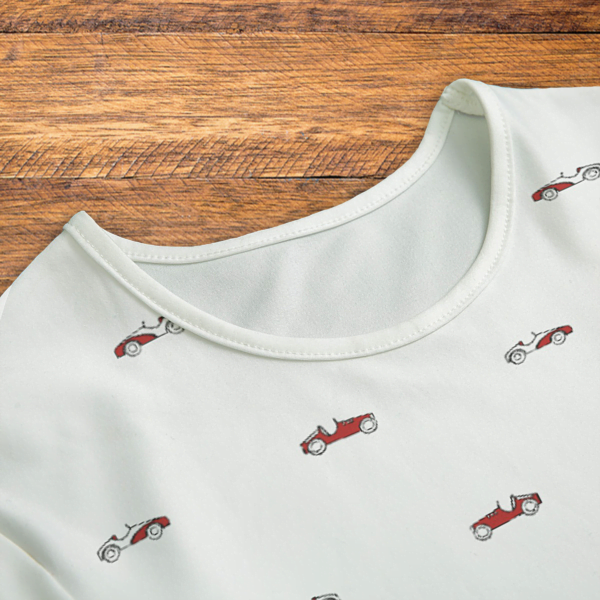 Vintage Race Cars White Onesie Neck