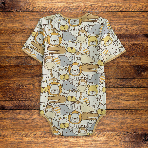 Wild Animals Onesie Back