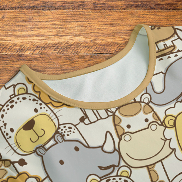 Wild Animals Onesie Neck