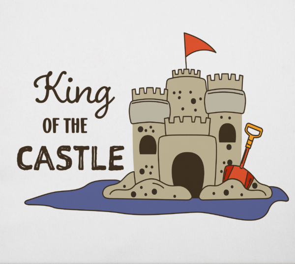 King of the Castle Onesie Fabric Closeup