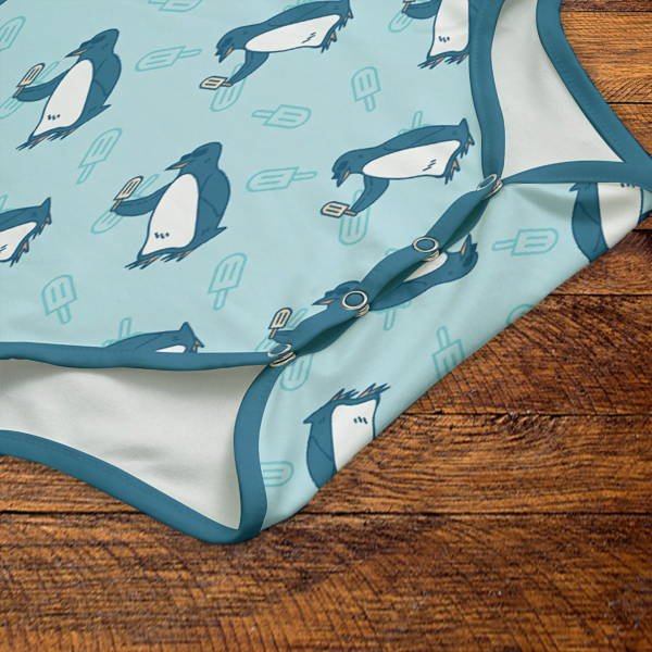 Penguins and Popsicles Onesie Snaps