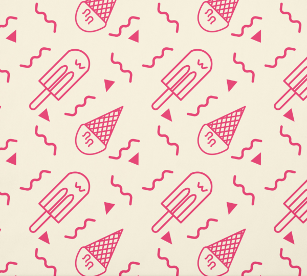 Summer Red and Cream Popsicle Onesie Fabric Clsoeup