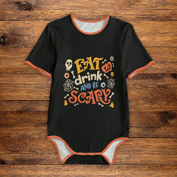 Eat Drink and be Scary Onesie Front Flat