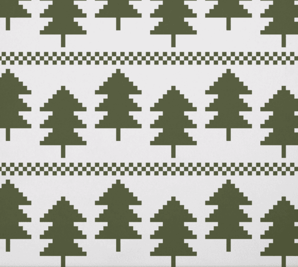 Knit Christmas Trees Pattern Onesie Fabric